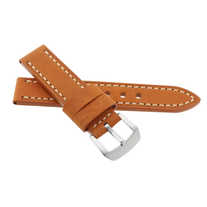 JVD Kožený unisex hnědý řemínek na hodinky R41210/20