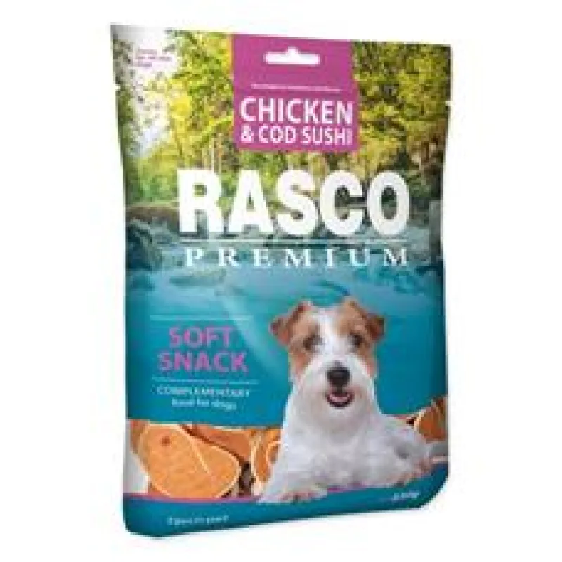 Pochoutka RASCO Premium sushi z tresky a kuřete 80 g