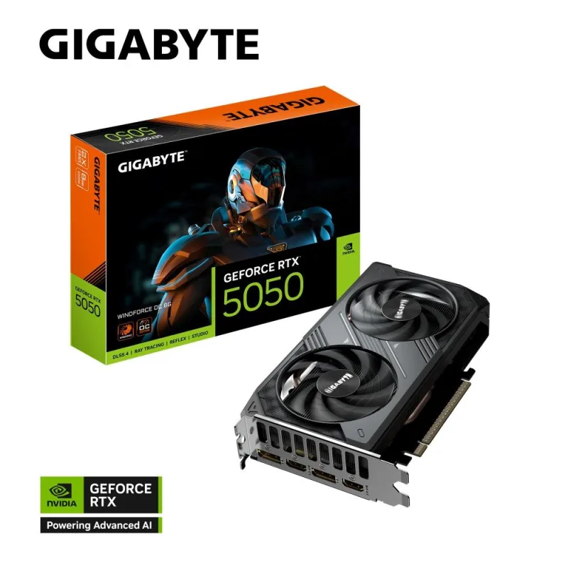 GIGABYTE VGA NVIDIA GeForce RTX 5050 WINDFORCE OC 8G, 8G GDDR6, 2xDP, …