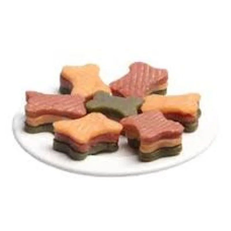 Chicken, duck & spinach in Bone Shape JUKO Snacks 250g