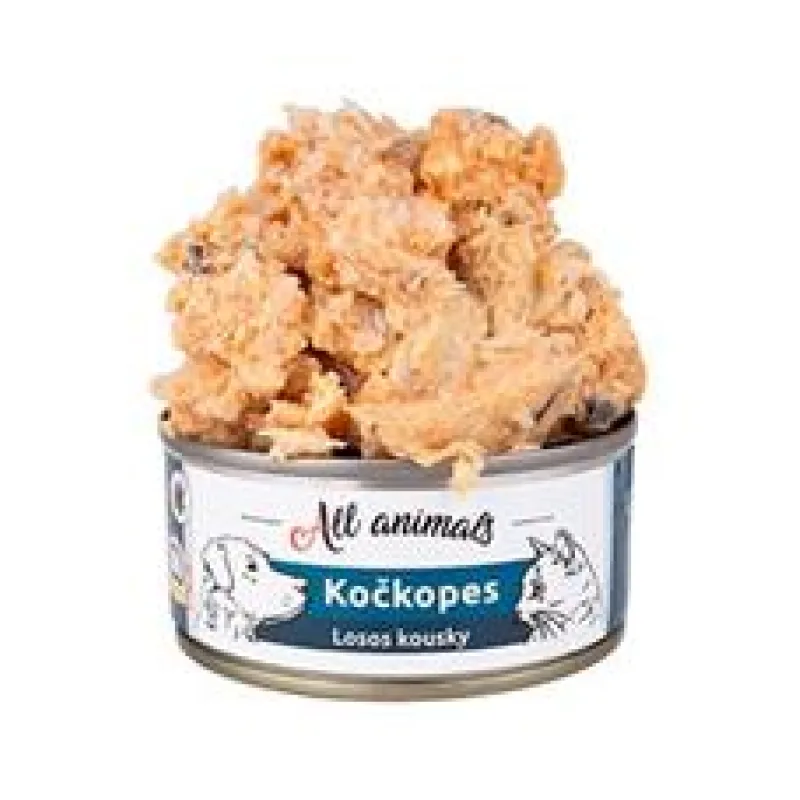 All Animals kočkopes Losos kousky 200g