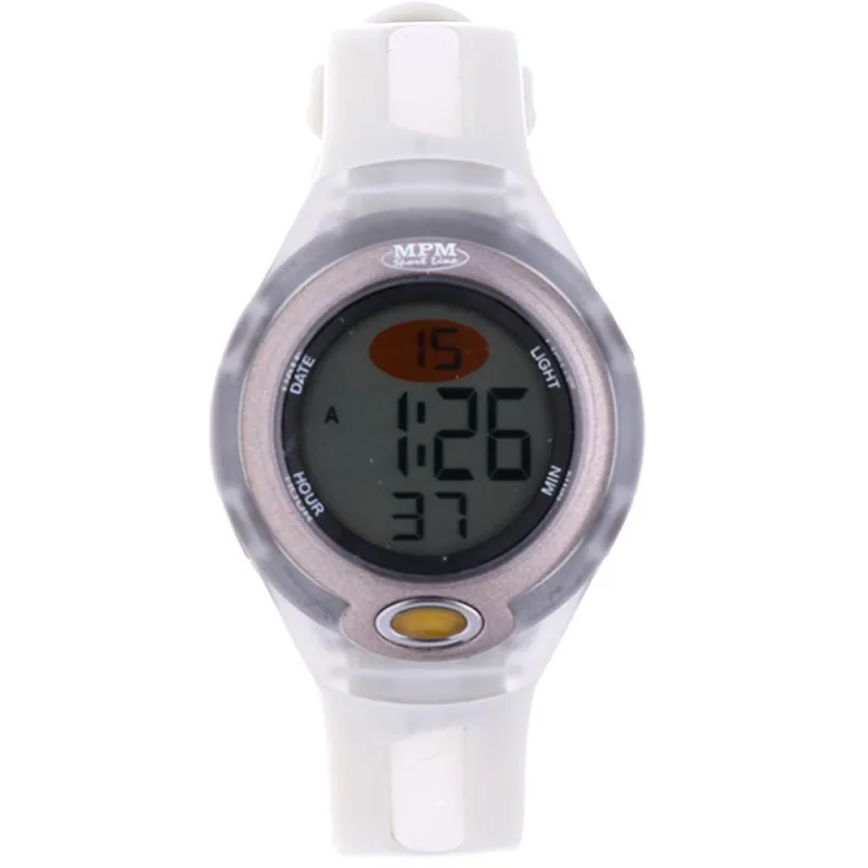 MPM Bílé digitální hodinky MPM 392-ES04234 (white)