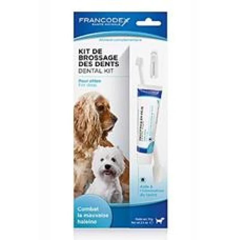 Francodex Dental Kit zubní pasta 70g+kartáček pes 1 ks