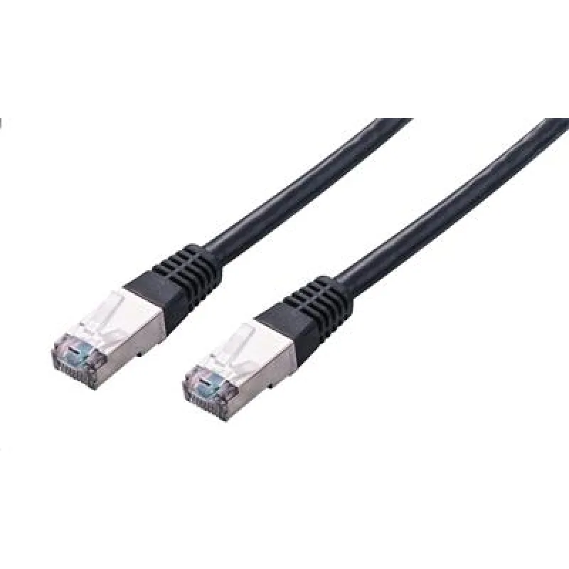 Kábel C-TECH patchcord Cat5e, FTP, čierny, 1m CB-PP5F-1BK