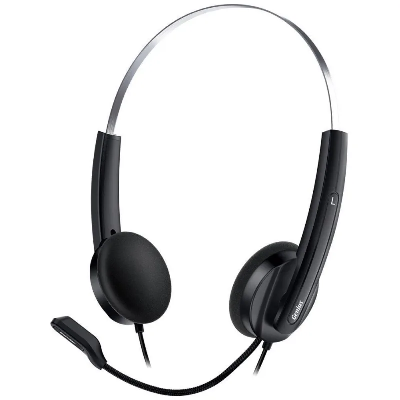 GENIUS sluchátka HS-220U/ USB/ černo-stříbrná 31710020400