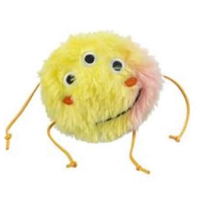Monster příšerka 10 cm, s catnipem, plyš, oranžová/žlutá 1 ks