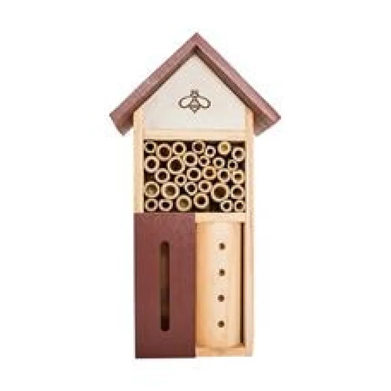 PetBuddy domeček se včelkou, hotel pro hmyz, 13 x 8.5 x 26 cm, borové dřevo 1 ks