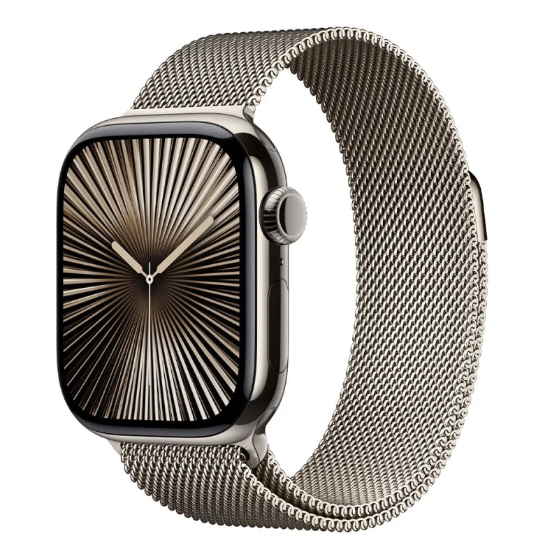 Apple Watch Series 10 GPS + Cellular 46mm Natural Titanium Case with…