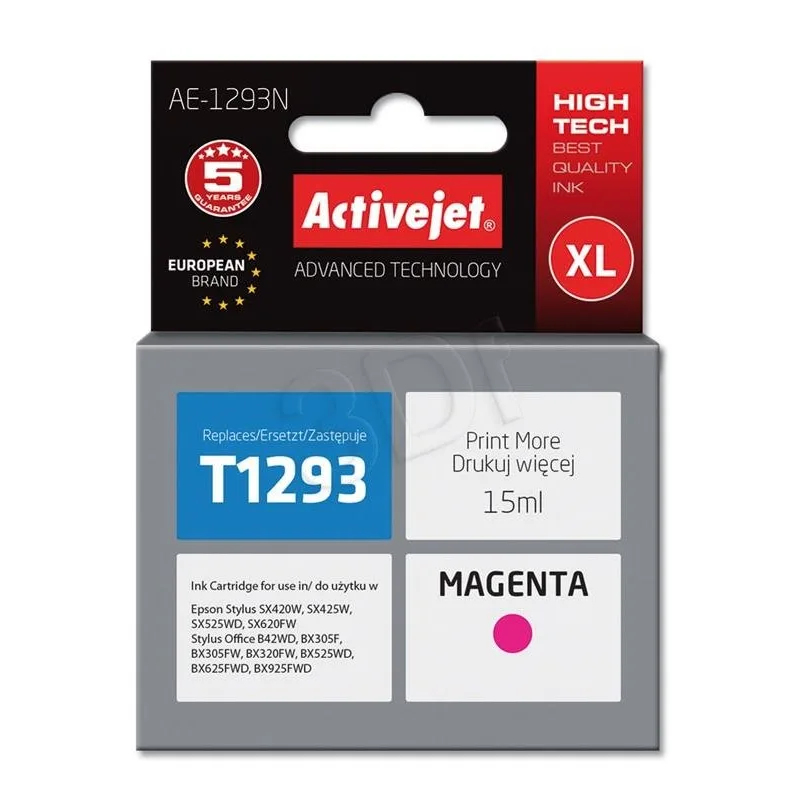 Atrament ActiveJet pre Epson T1293 Magenta 15 ml AE-1293 / AE-1293N