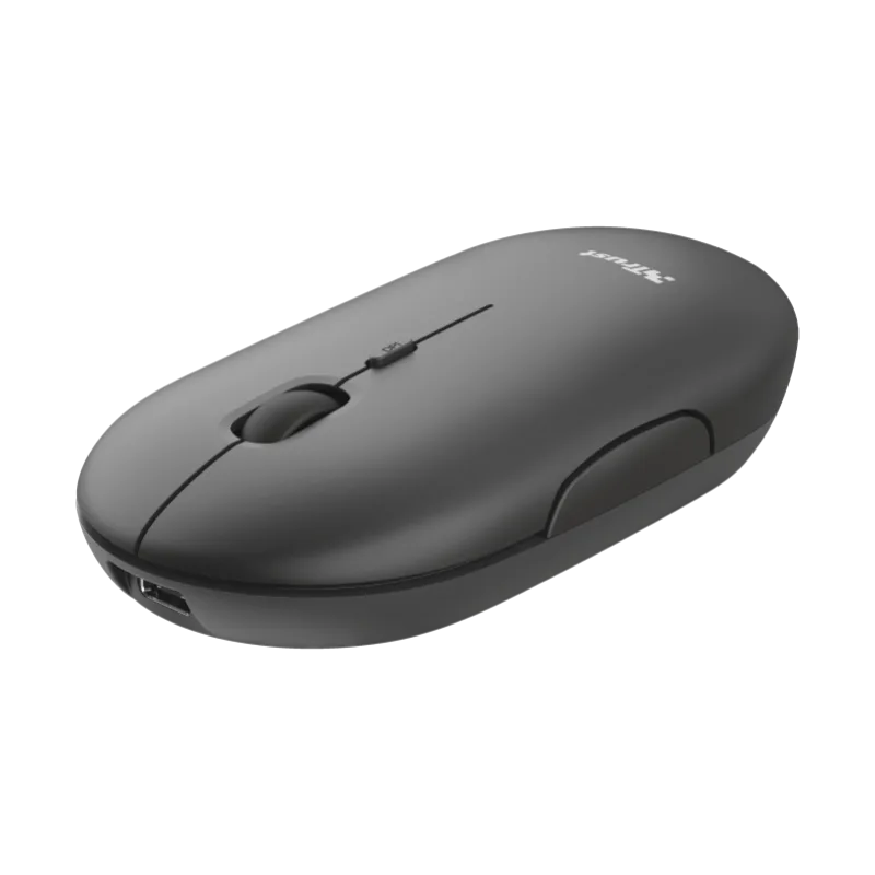TRUST PUCK/ Cestovná/ Optická/ 1 600 DPI/ USB+BT/ Čierna 24059