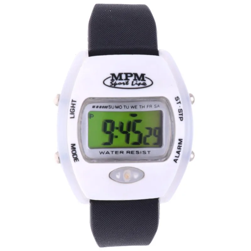 MPM Bílo - černé digitální hodinky MPM 35-WHT656