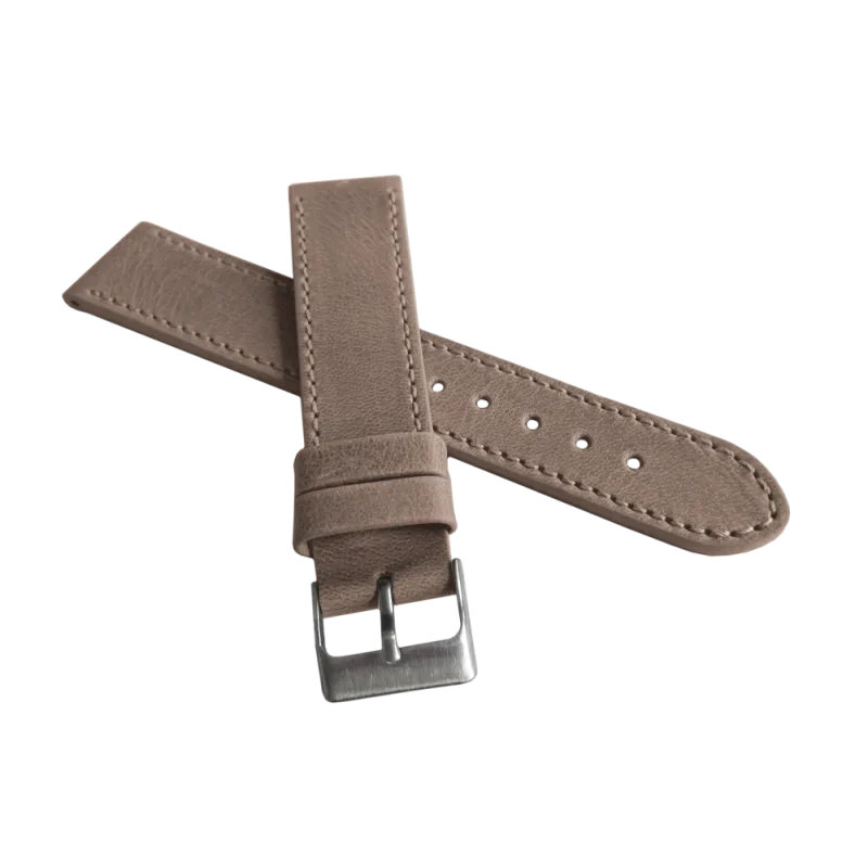 Béžový prošitý řemínek LAVVU SPORT z luxusní kůže Top Grain - 20mm LSAUF20