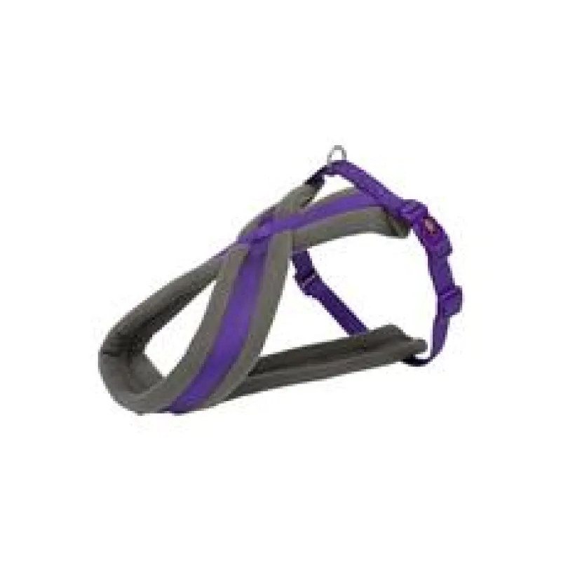 Nylonový postroj PREMIUM podšitý - fialový L-XL:hruď:70-110cm/25mm