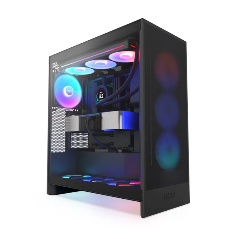 NZXT case H7 Flow RGB, ATX, Mid Tower, black CM-H72FB-R1
