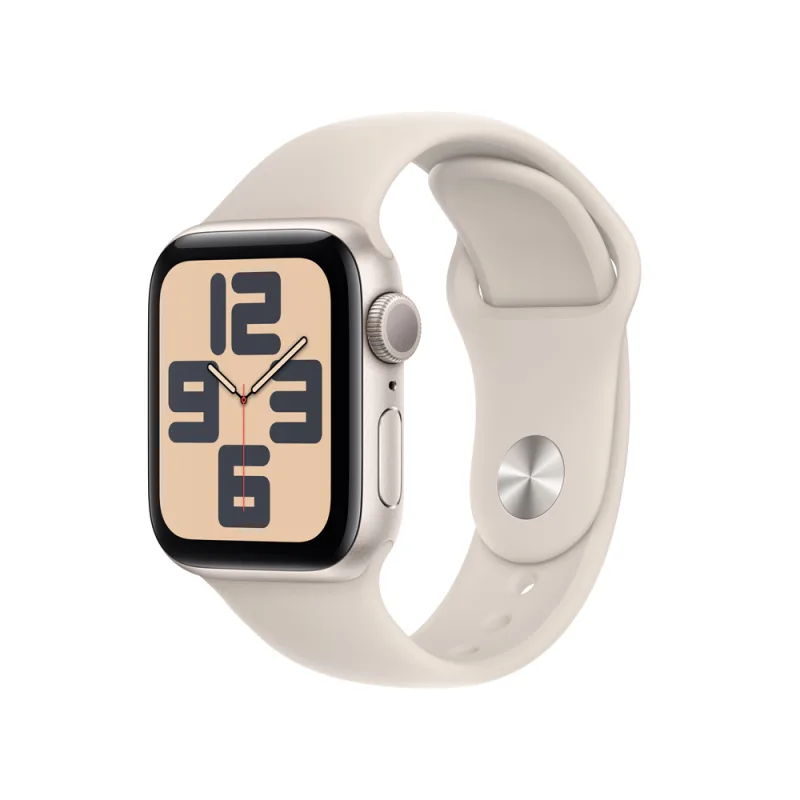 Apple Watch SE GPS 40mm Starlight Aluminium Case with Starlight Sport…