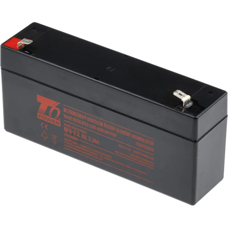 Akumulátor T6 Power NP6-3.3, 6V, 3, 3 Ah, F1 T6UPS0006