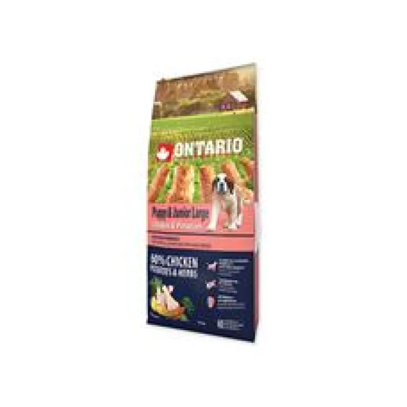 ONTARIO Puppy & Junior Large Chicken & Potatoes & Herbs 2,25 kg