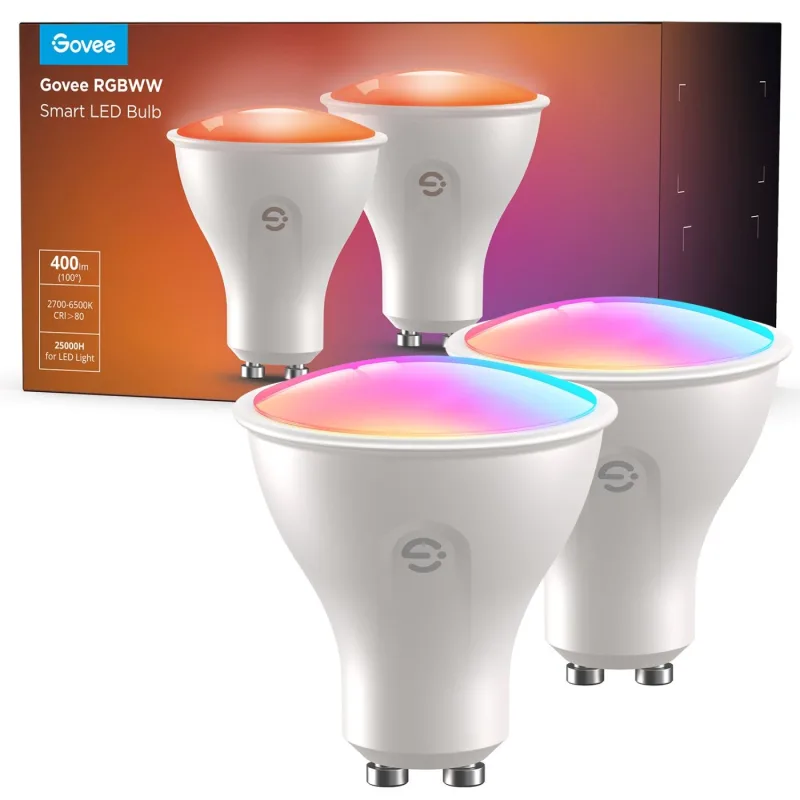 Govee Smart žárovka RGBWW 4, 8W-50W 400lm GU10 Long Life 2ks B600D3C1