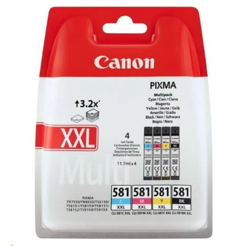 Canon CLI-581XXL BK/ C/ M/ Y MULTI 1998C007