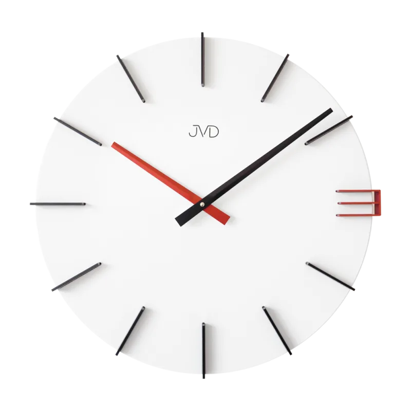 JVD Designové nástěnné bílé hodiny JVD HC44.1