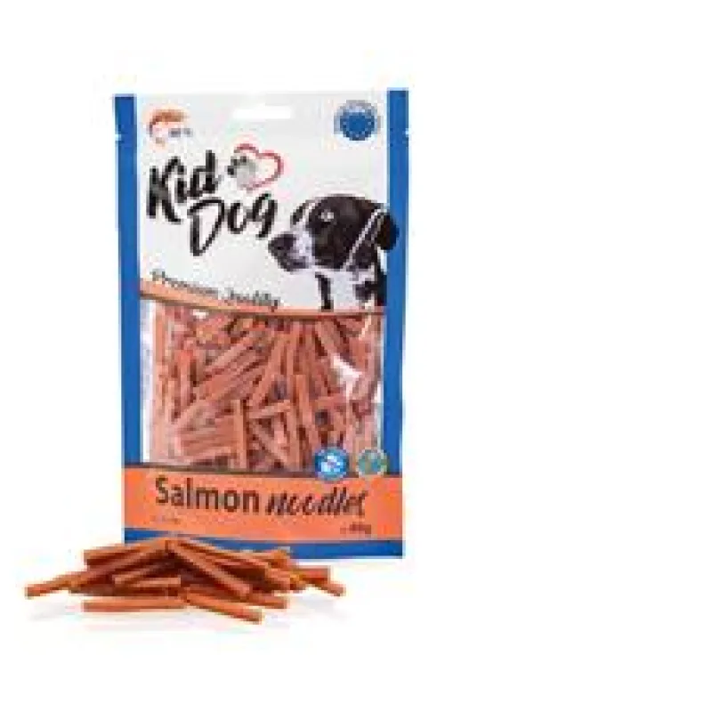 KIDDOG masové nudličky - losos pro malé psy a kočky 80 g