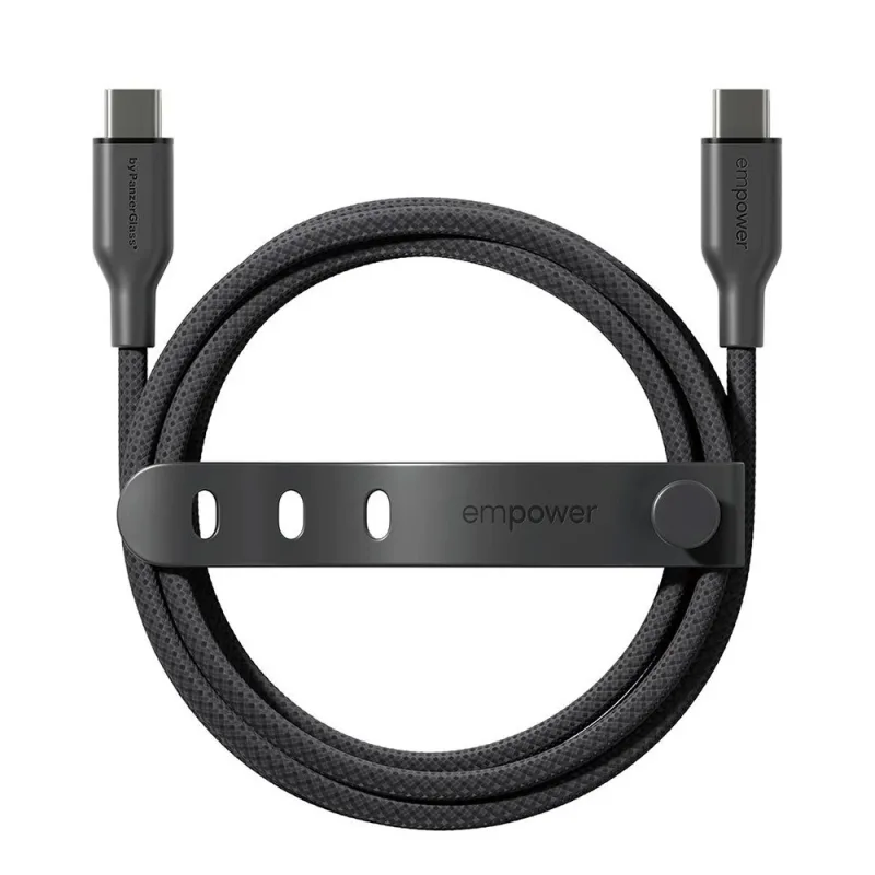 PanzerGlass kábel EMPOWER Racing USB-C to USB-C 2m 60W - Black EM94057