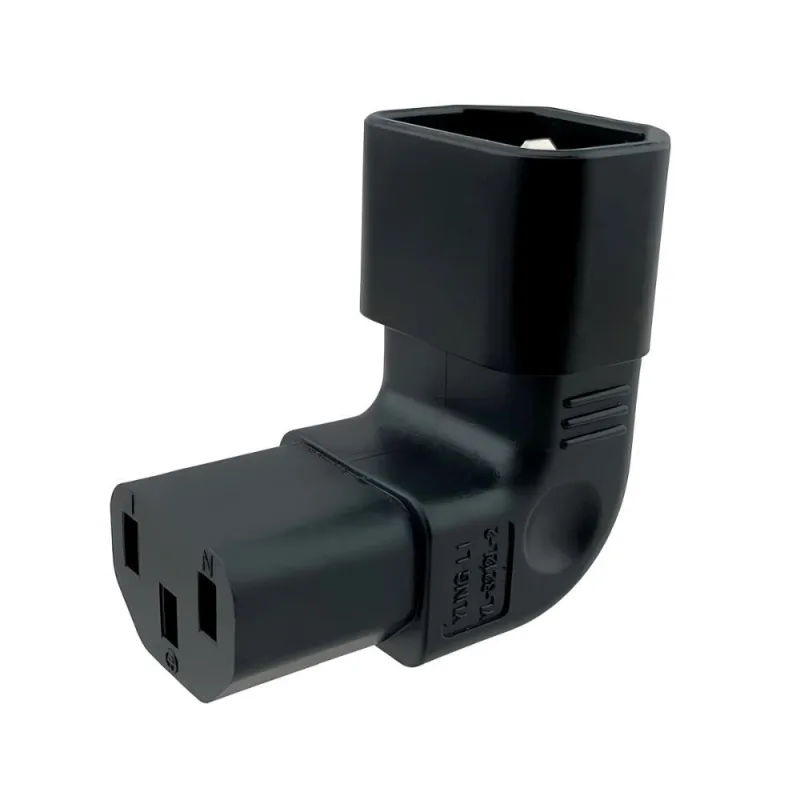 Adaptér vertikálně úhlový IEC C13 na IEC C14 napětí 230V, 10A kpsr-07