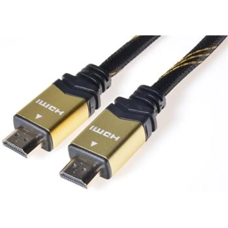 PremiumCord GOLD HDMI + Ethernet kábel, zlac., 1m kphdmet1
