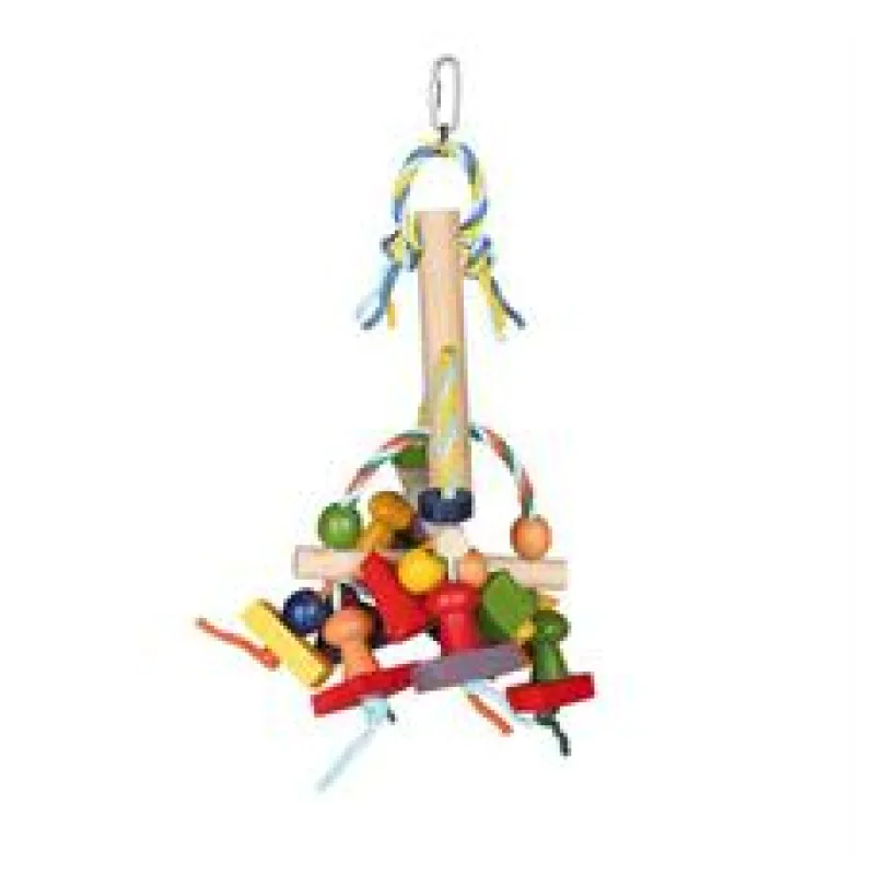 Natural Living - barevná dřevěná závěsná hračka 31 cm 1 ks