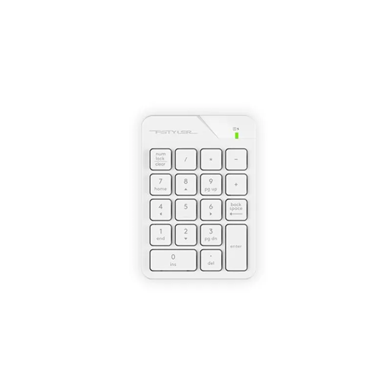 A4tech FSTYLER bezdrátová numerická klávesnice, bílá FGK21C-WH