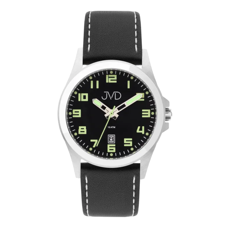JVD Pánské vodotěsné černé náramkové hodinky JVD J1041.46