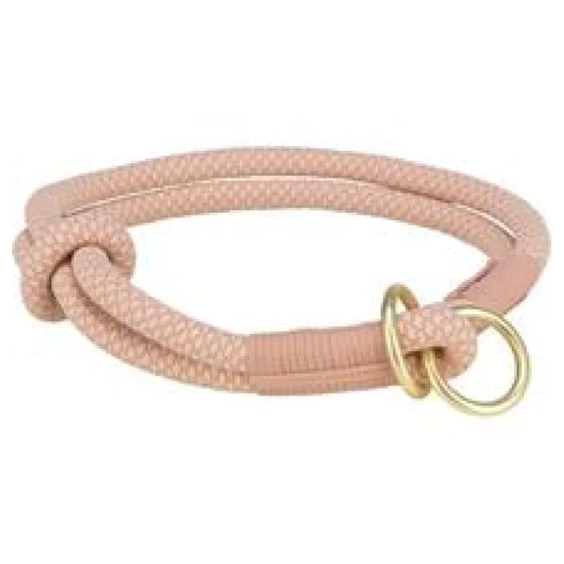 Soft Rope kulatý polostahovací obojek, růžová/světlerůžová L: 50 cm/ 10 mm