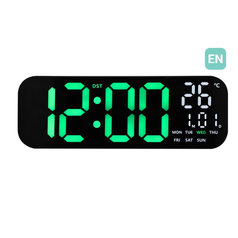 JVD Digitální černé hodiny s LED zelenými číslicemi JVD DH9016.2