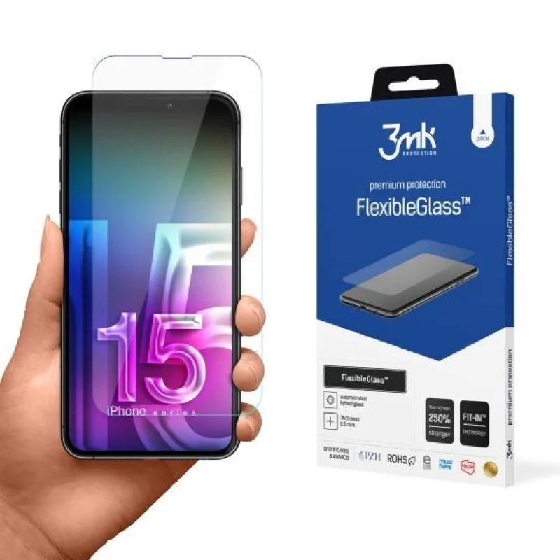 3mk hybridní sklo FlexibleGlass pro Apple iPhone 15 5903108661089