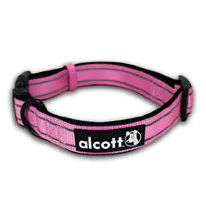 Alcott Reflexní obojek pro psy, Adventure, růžový velikost L