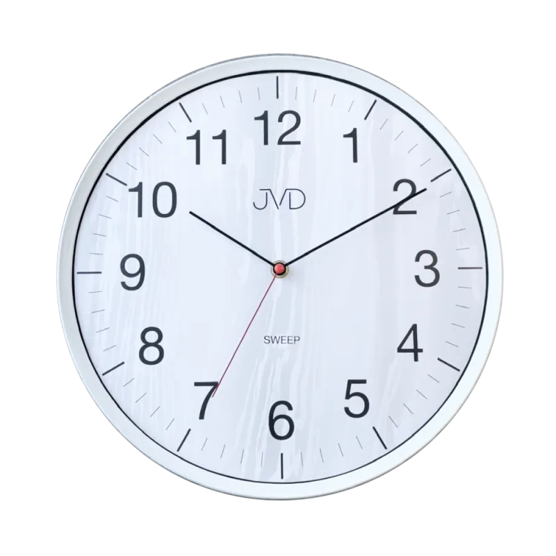 JVD Netikajcí analogové tiché nástěnné hodiny v imitaci dřeva JVD HA17.1