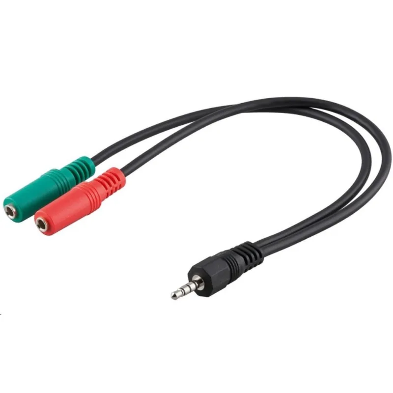 PREMIUMCORD Adaptér Jack 3,5 mm 4pin - 2x stereo Jack 3,5 mm, redukcia…