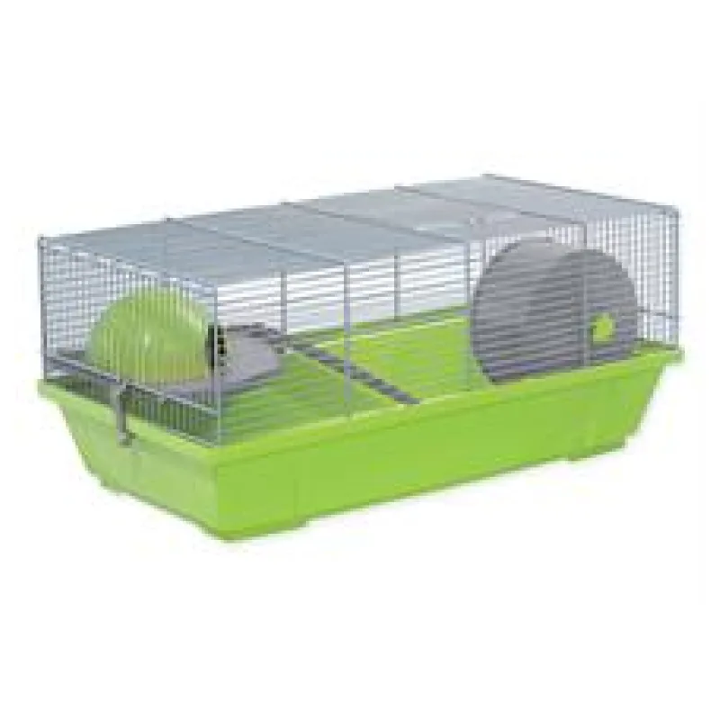 Klec SMALL ANIMAL Erik šedo-zelená se šedou výbavou 1 ks
