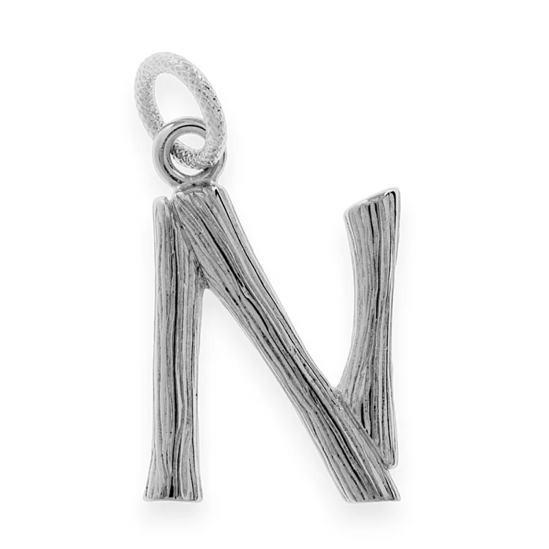 MPM Ocelový unisex nerezový přívěsek "N" 70213 - stříbrné barvy