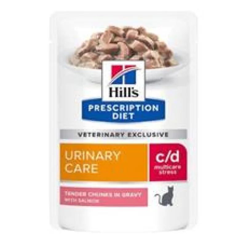 Hill’s Fel. PD C/D Urinary Stress Salmon Kapsa new 12x85gNEW