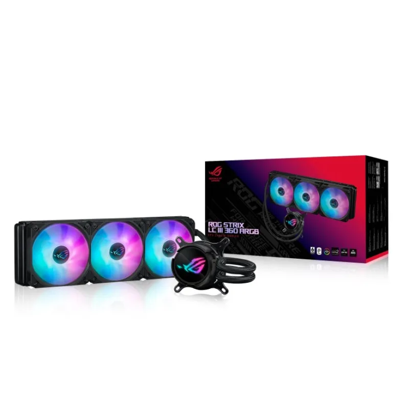 ASUS vodní chladič CPU AIO ROG STRIX LC III 360 ARGB, 3x120mm, LGA1851,…