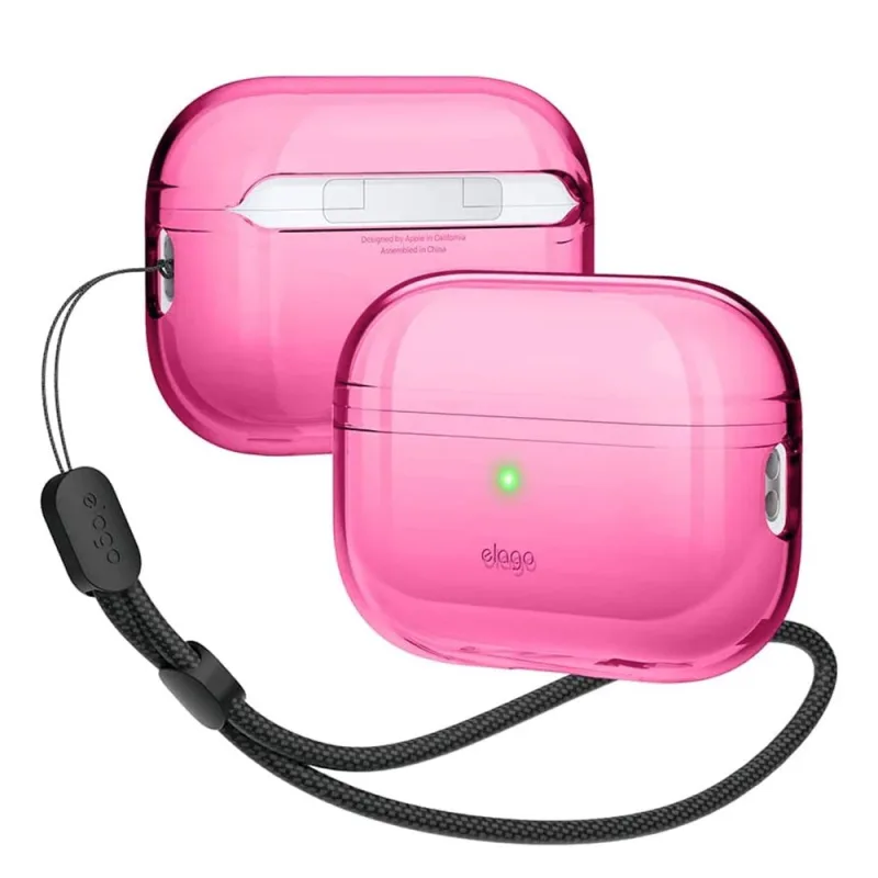 Elago Airpods Pro 2 TPU Case with Nylon Lanyard - Neon Hot Pink EAPP2CL…