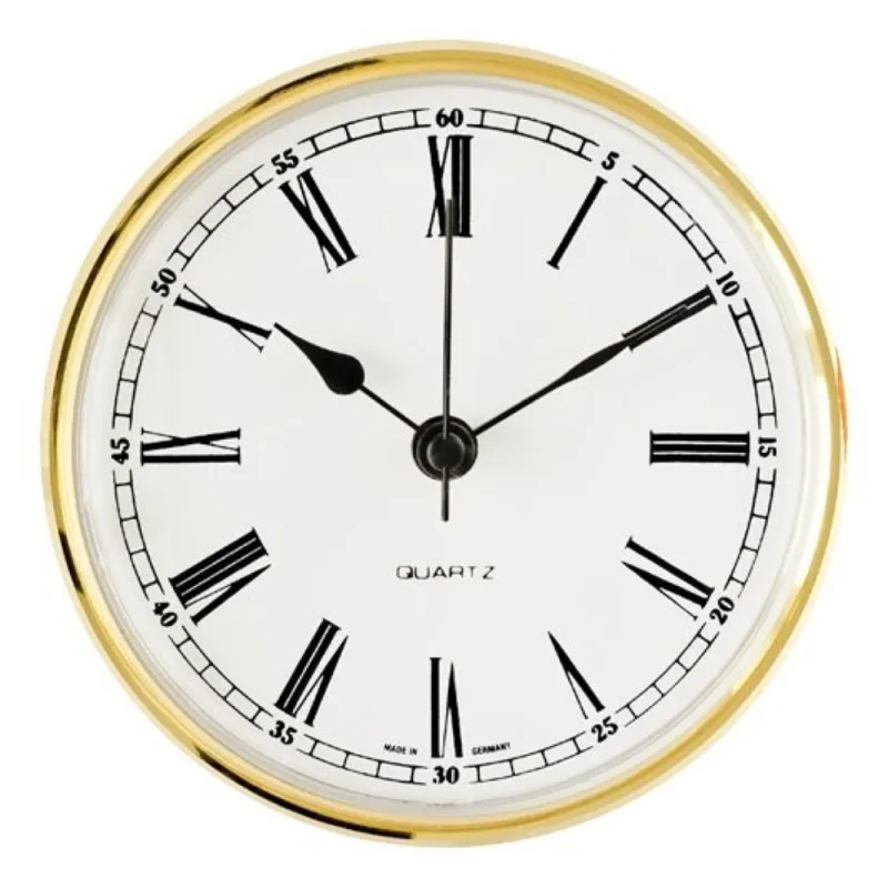MPM Vestavné hodiny 85 mm - zlaté, římské číslice 550/3306-01 E22.4772.003103