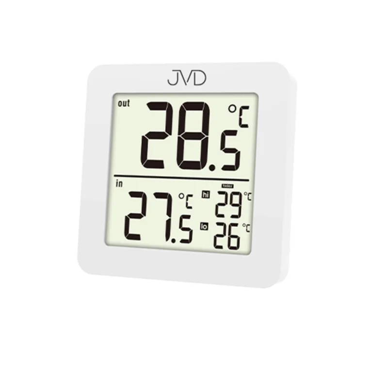 JVD Bílý digitální teploměr JVD T730
