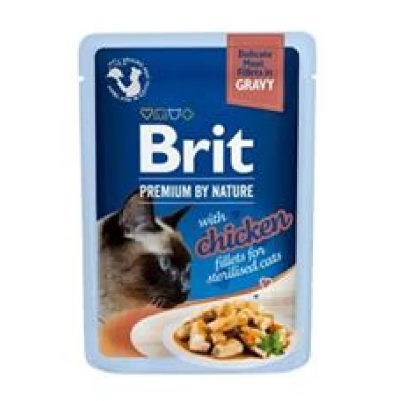 Brit Premium Cat D Fillets Gravy Chick Sterilised 85 g