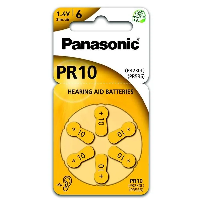 PANASONIC Zinkovzduchová baterie PR-230(10)/ 6LB AAA 1, 2V (Blistr 6ks)…