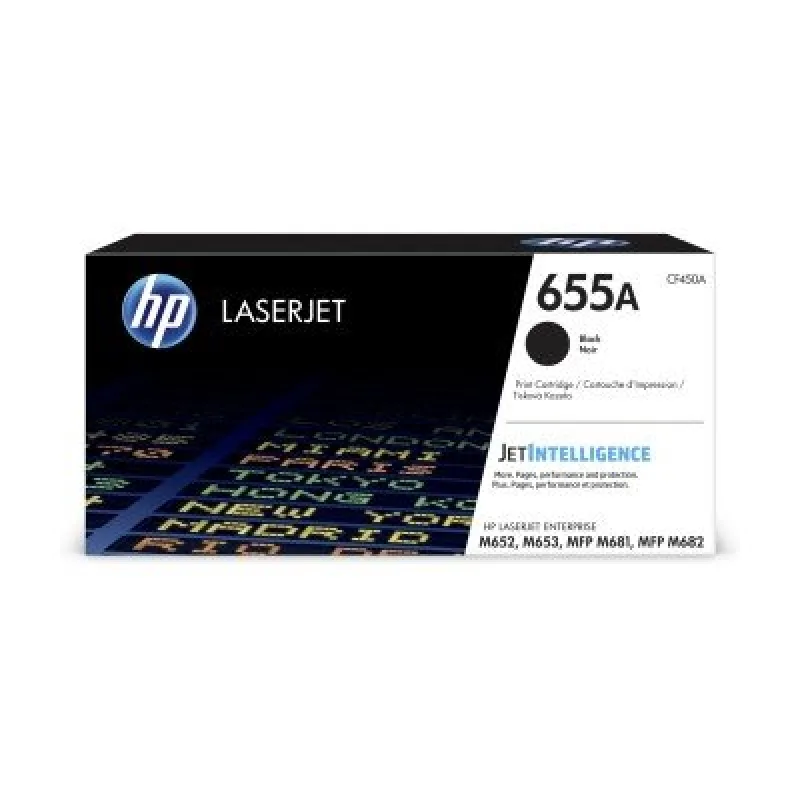 HP 655A Black Original LaserJet Toner Cartridge (CF450A) CF450A