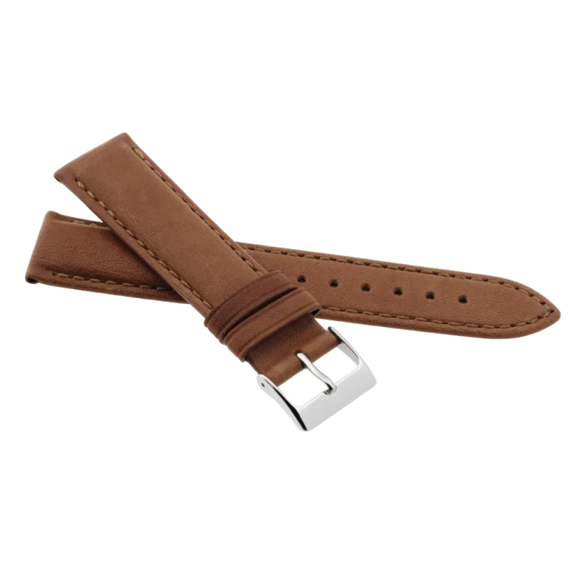 JVD Kožený pánský hnědý řemínek na hodinky R42203/20