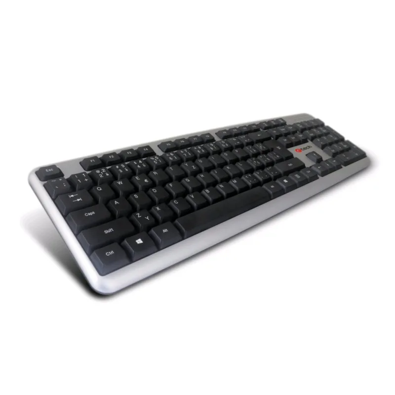 C-TECH klávesnice KB-102 USB, slim, silver, CZ/ SK KB-102-U-SL