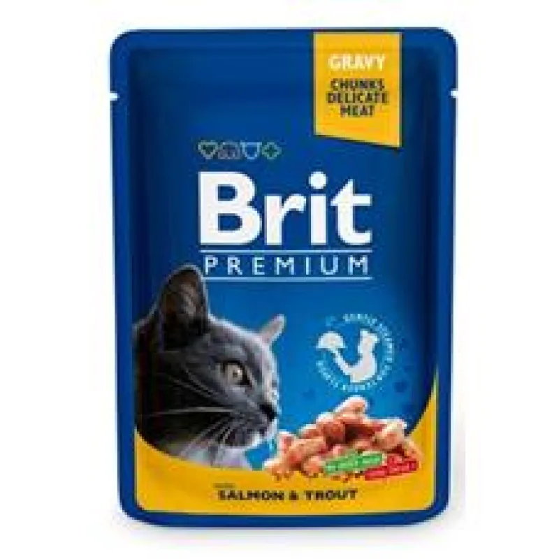 Brit Premium Cat kapsa with Salmon & Trout 100 g - 1Ks